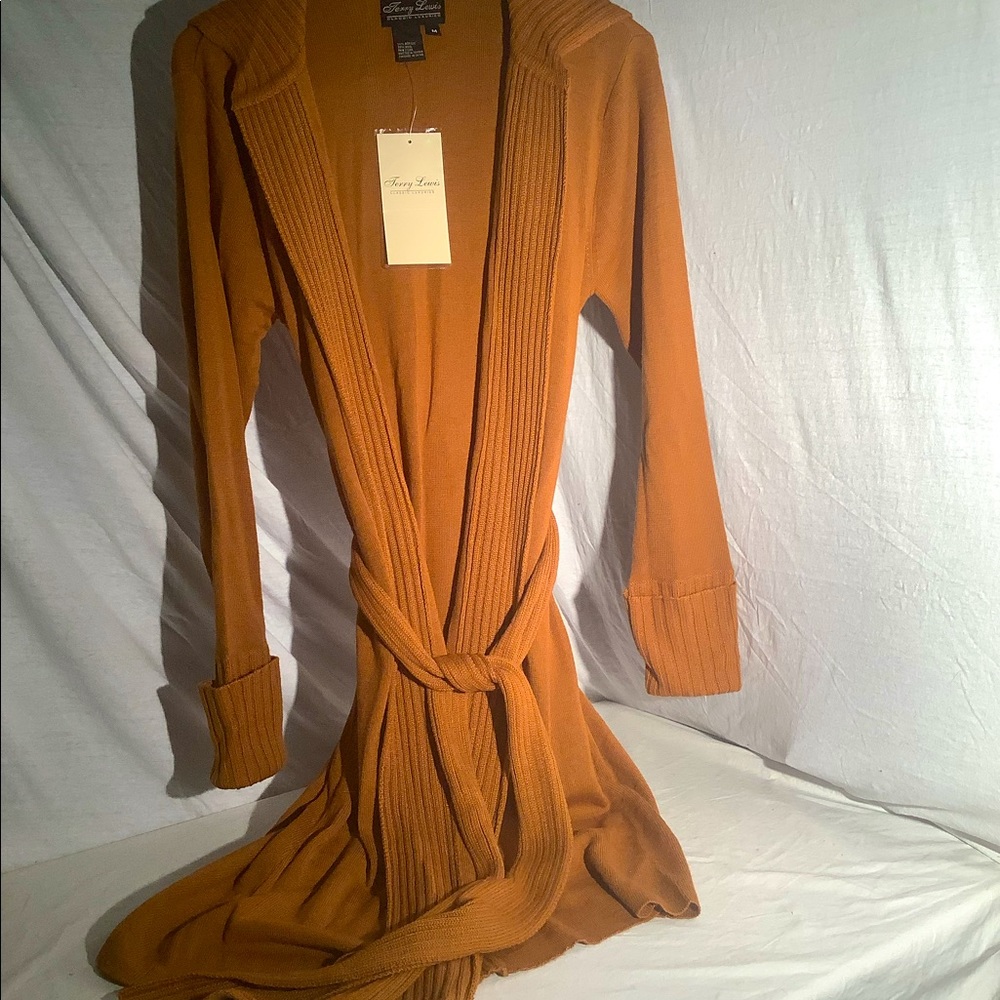 Brown, full length, women’s cardigan